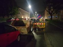 Unterbrochener Radweg im Baustellenbereich 