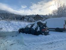 Autowrack auf Parkplatz