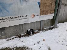 Autobatterie illegal abgestellt