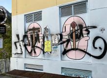 Graffitti Kunstwerk von Junger Talstation zerstört