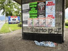 Illegales Campinglager unter der Hochbrücke Hallerstraße (Romuald-Niescher-Brücke