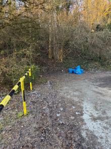 Müll auf dem Landesgartenschau Parkplatz