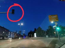 Grünes Licht von Ampel kaputt